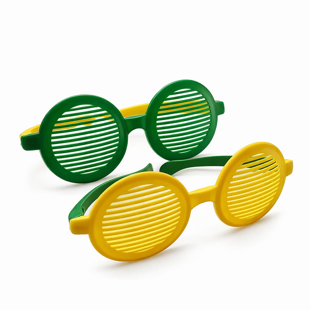 Kit 2 Óculos Brasil Copa do Mundo Verde Amarelo Fantasia Torcida Futebol