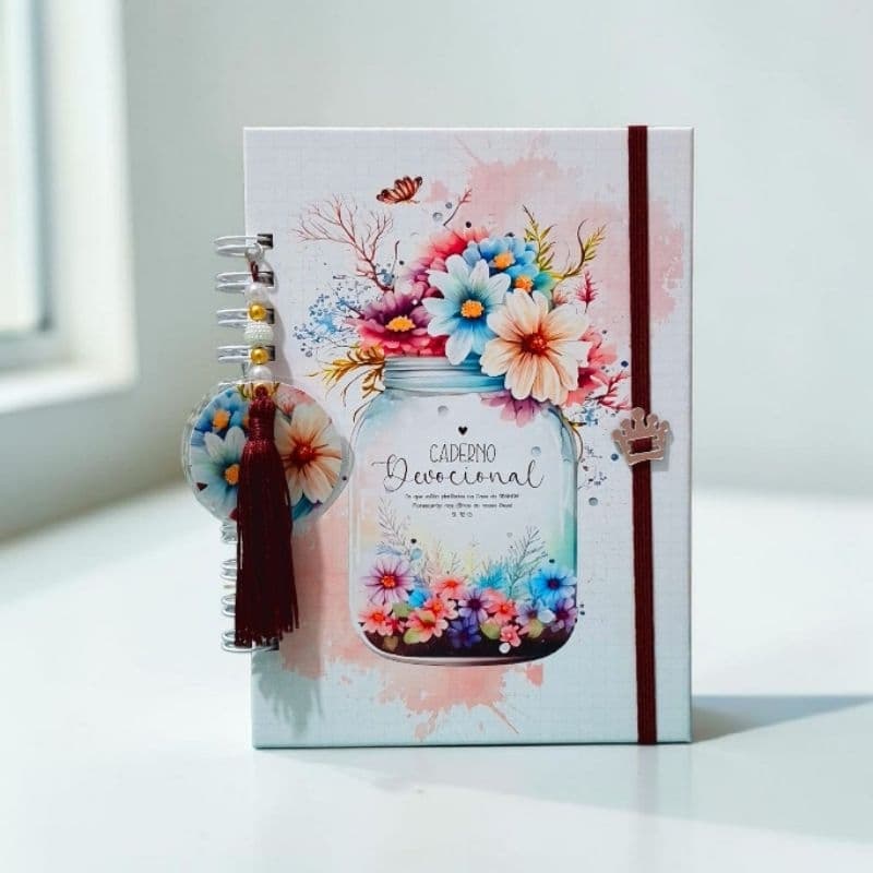 Devocional Personalizado Floral Capa dura Cristã Evangélico