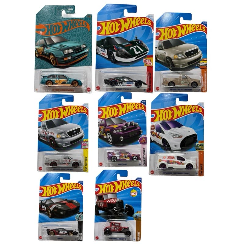 Carrinho Hot Wheels Ford Sierra Cosworth / Hot Wheels Ford Escort / Hot Wheels Ford Model A Custom / Hot Wheels Ford GT