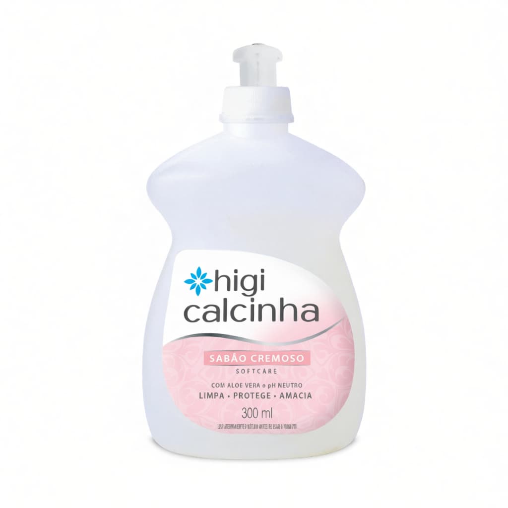 Sabão Cremoso Higi Calcinha Softcare 300ml - Limpeza Eficaz e Fragrância Agradável