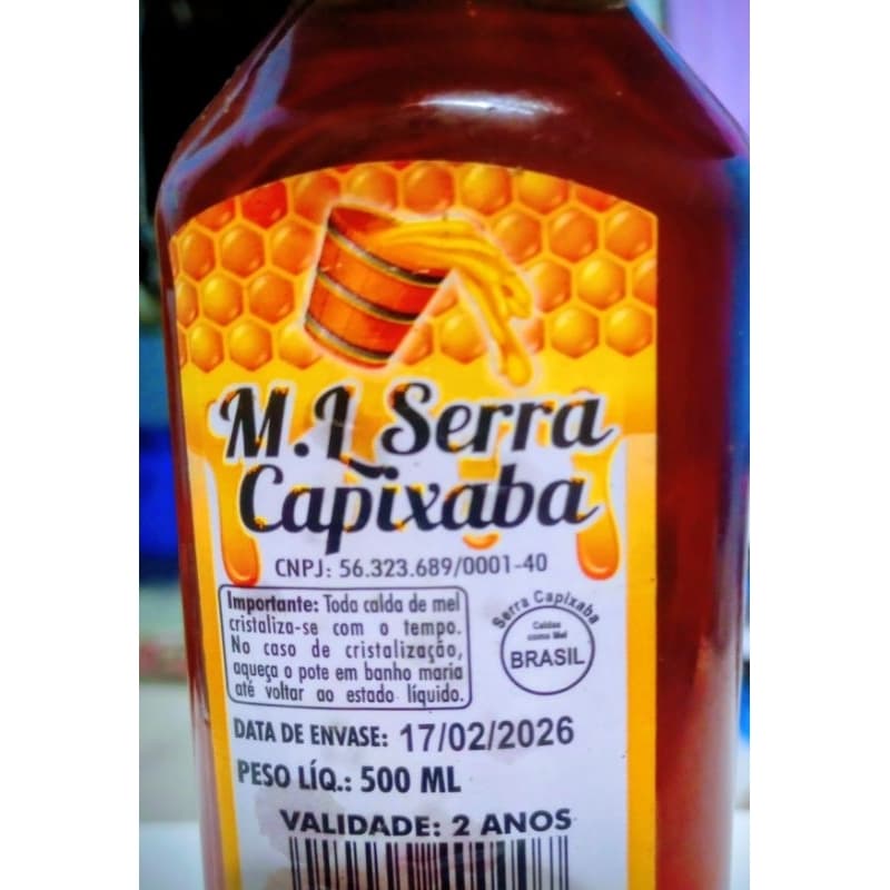Mel de Abelha Silvestre Rio Novo Do Sul Natural 100% Puro 500 ML