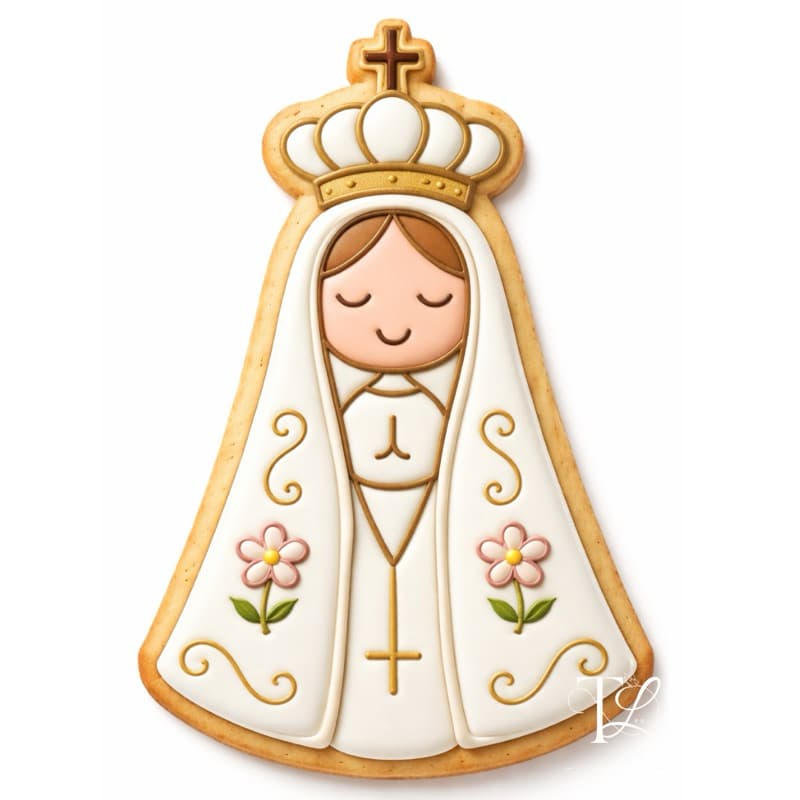 Cortador e Marcador de Biscoito Nossa Senhora Aparecida 8cm para Artigo de Confeitaria