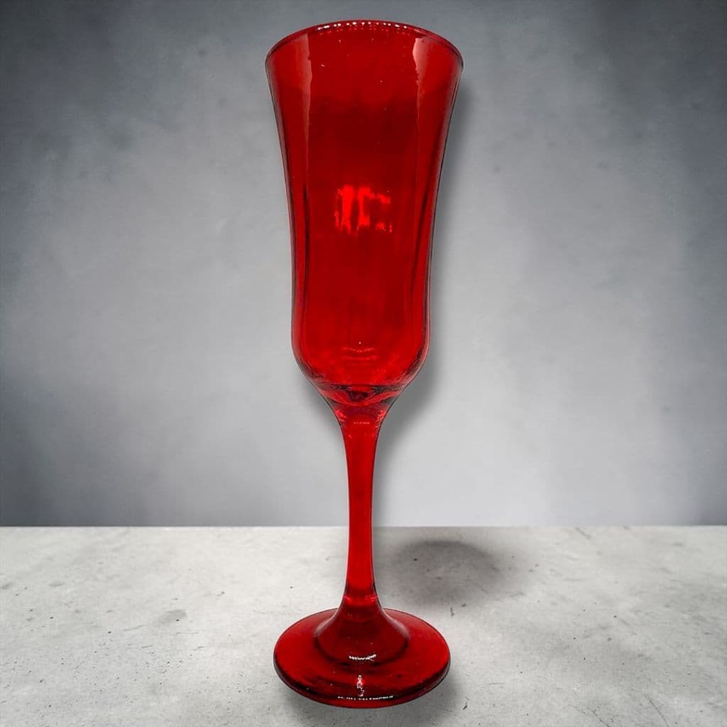 Taça Vermelha Lirio Vidro Luxo Umbanda Pomba Gira Camdomble