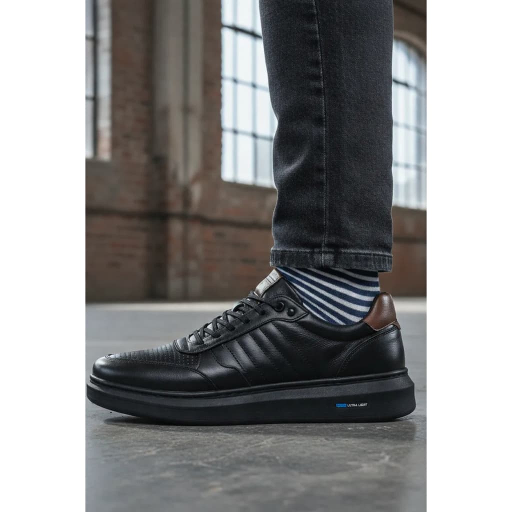 Sapatênis Moderno Detalhado Em Couro 100% Legitimo Parra Boots