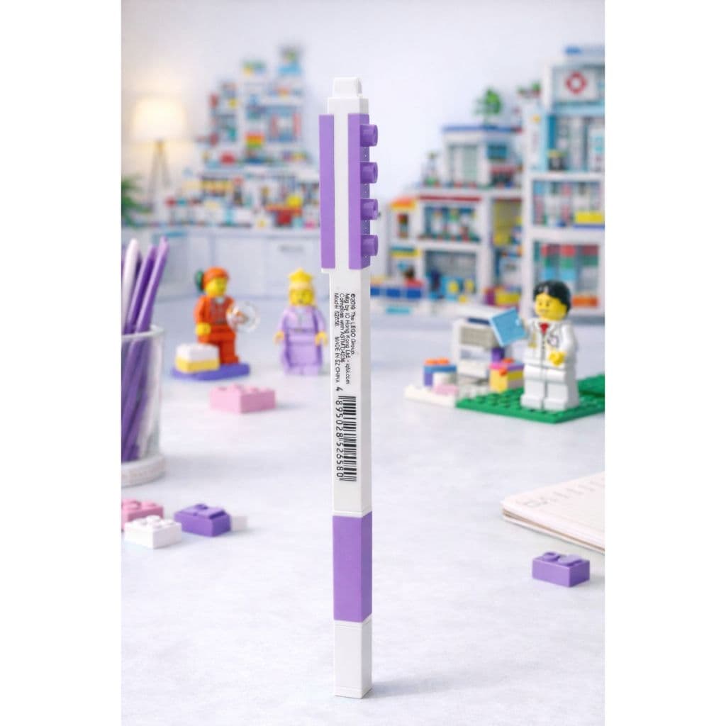 Caneta LEGO Lavanda Original Bloco de Montar Escolar Criativa Colecionável
