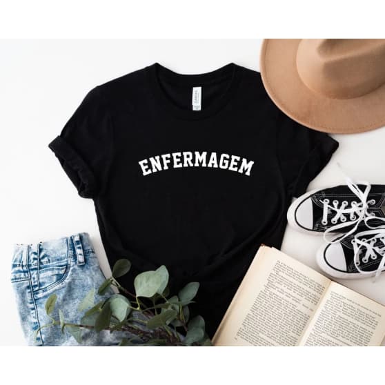 Camiseta Feminina Estampada Técnico em Enfermagem Algodão Macio Casual