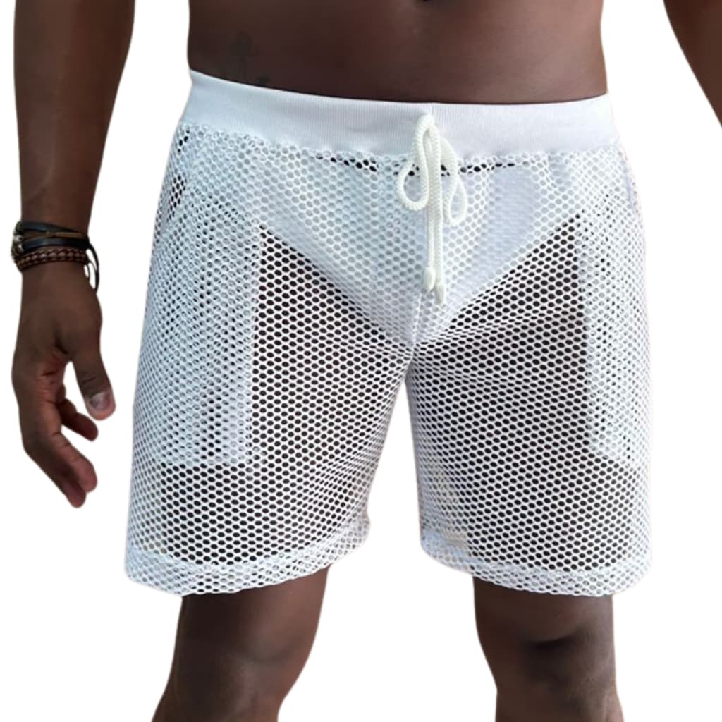 Shorts Arrastão Masculino Diandrher  Slim Praia Balada Passeio