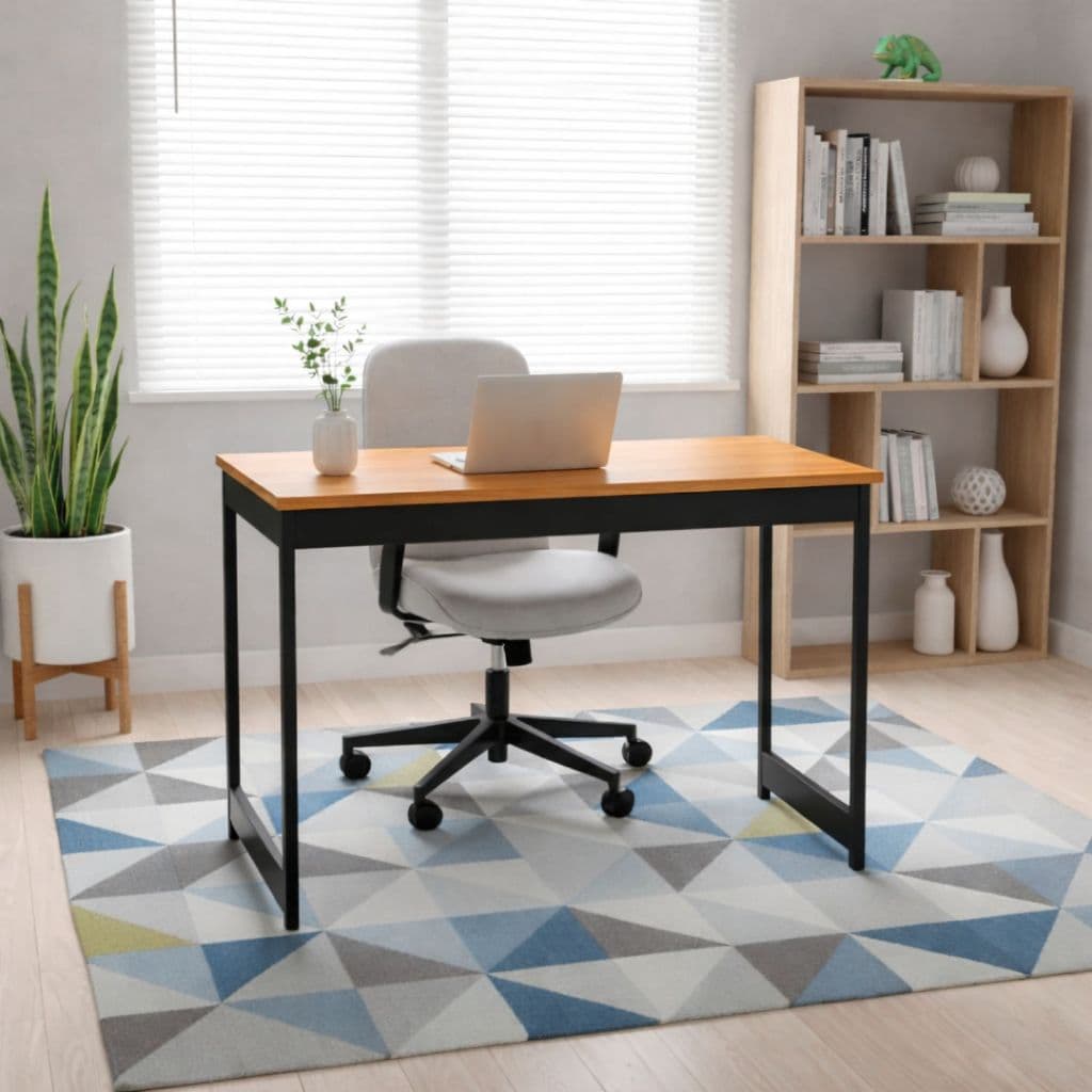 Escrivaninha Mesa de Escritório Industrial Base Aço 110x45X75cm Escritório Home Office Estudo