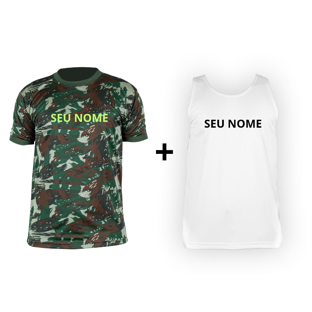 Camiseta Camuflada Dry fit e regata de TFM padrão EB Com proteção UV Malha Fria de Rápida secagem