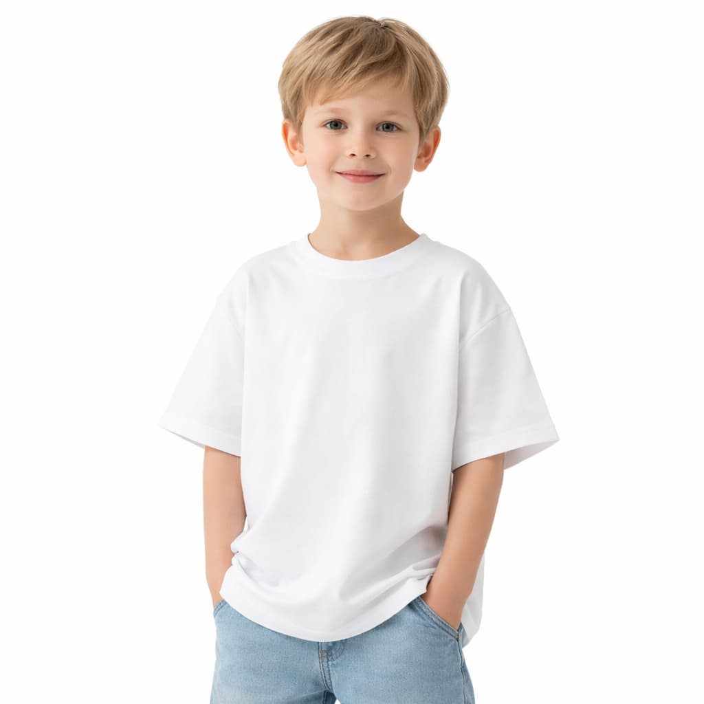 Camisetas Infantil Unisex Oversized 100% Malha Suedine Premium Confortável Cores Tamanhos 2 ao 16