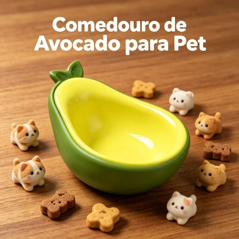 Alimentador de abacate  dispensador de água  colher para comida enlatada tigela 3 em 1 para animais de estimação