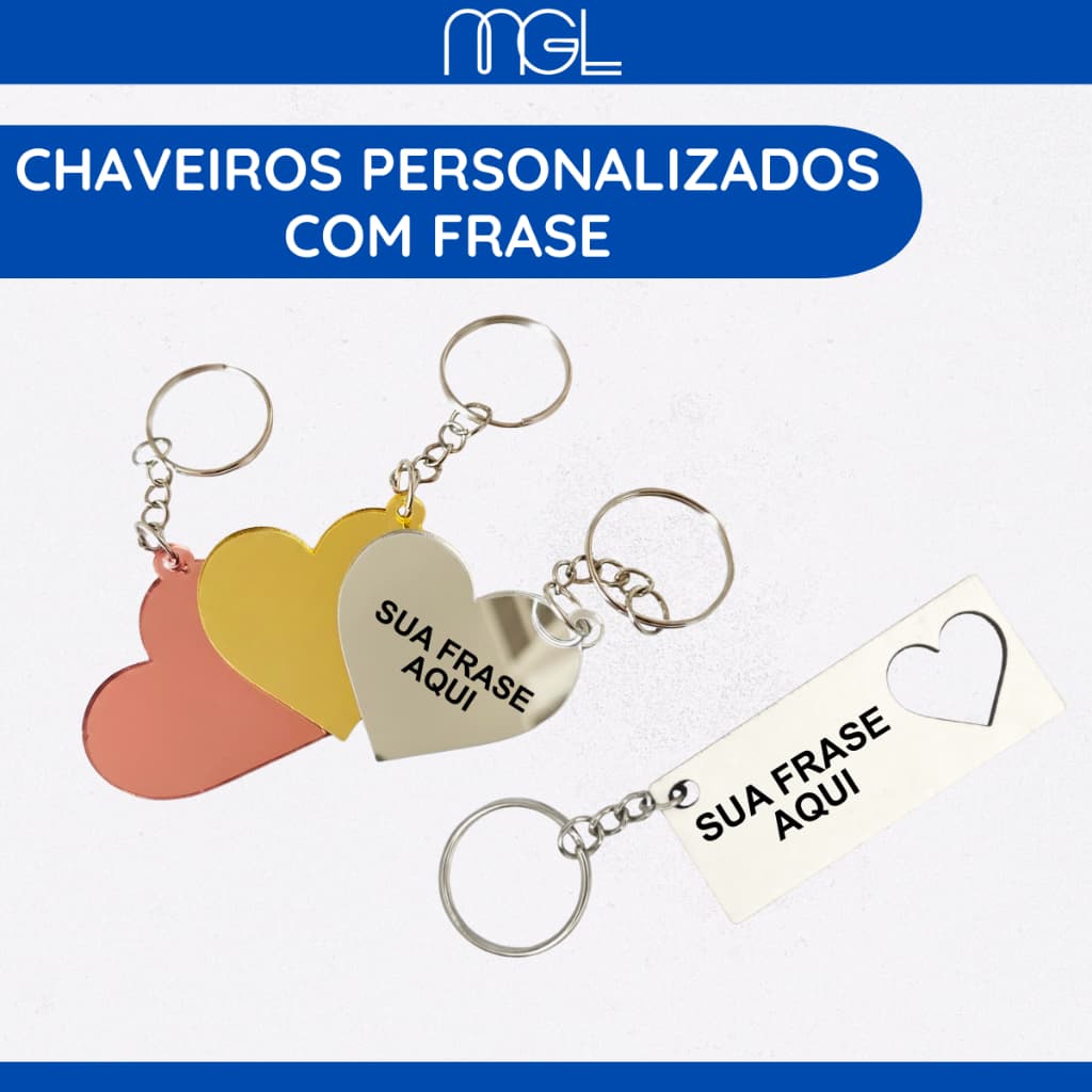 Chaveiros Personalizados 400/500/600 Unidades Acrilico e MDF