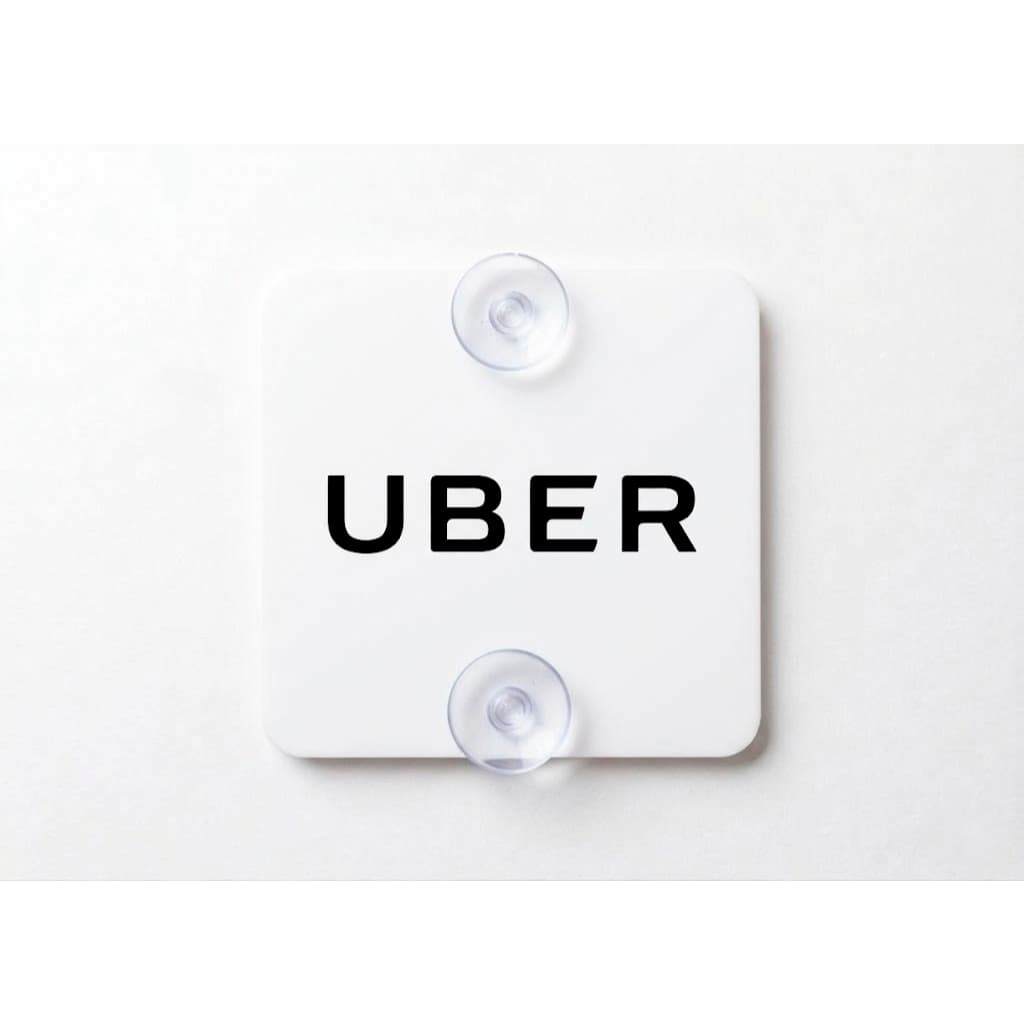 Plaquinha Motorista Aplicativo Uber 99 InDrive Placa Removível | Identificação Motorista Aplicativo