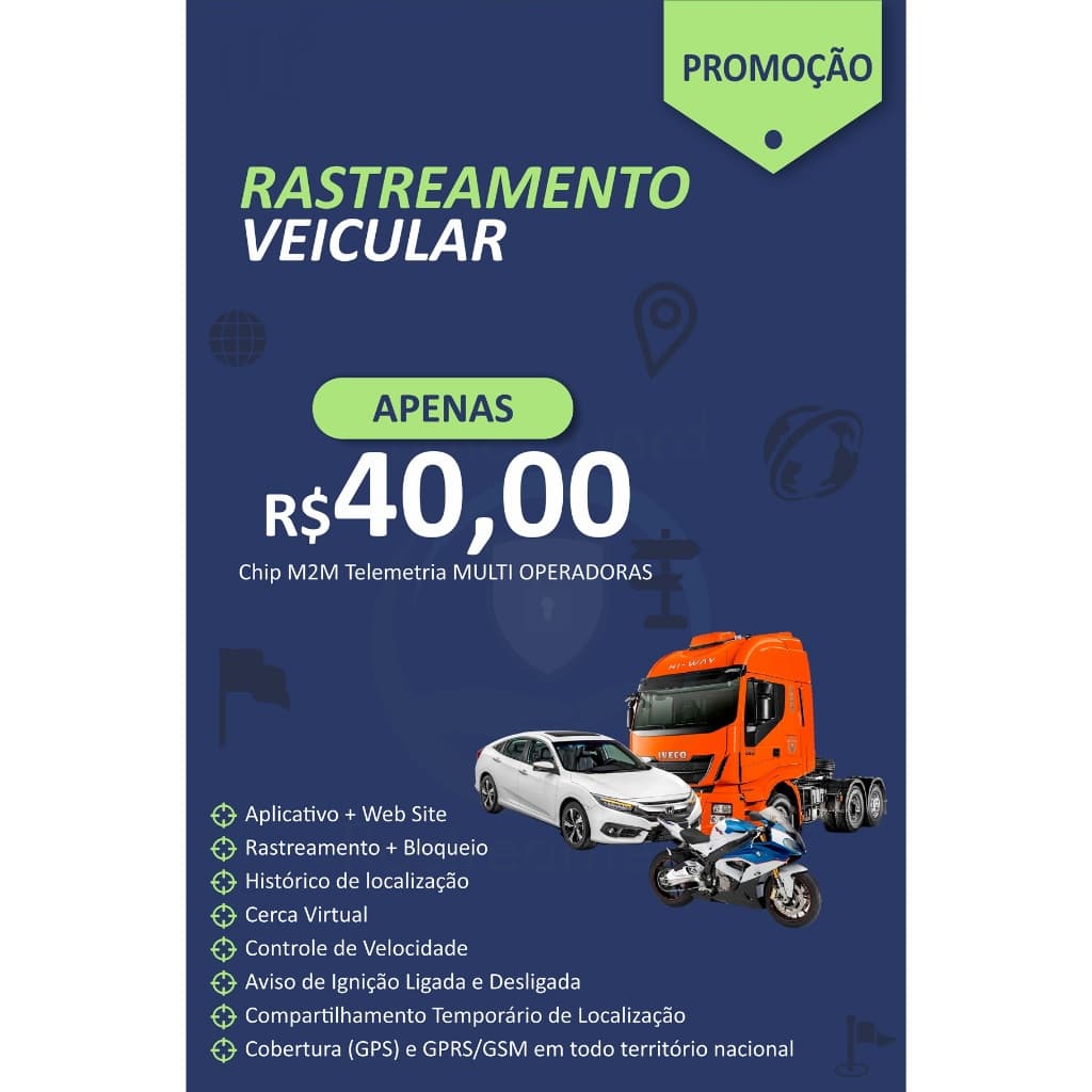 Plano Alugado Aplicativo Multi Op Rastreador e Bloqueador Gps J16 2G e 4G Carro Moto Caminhão