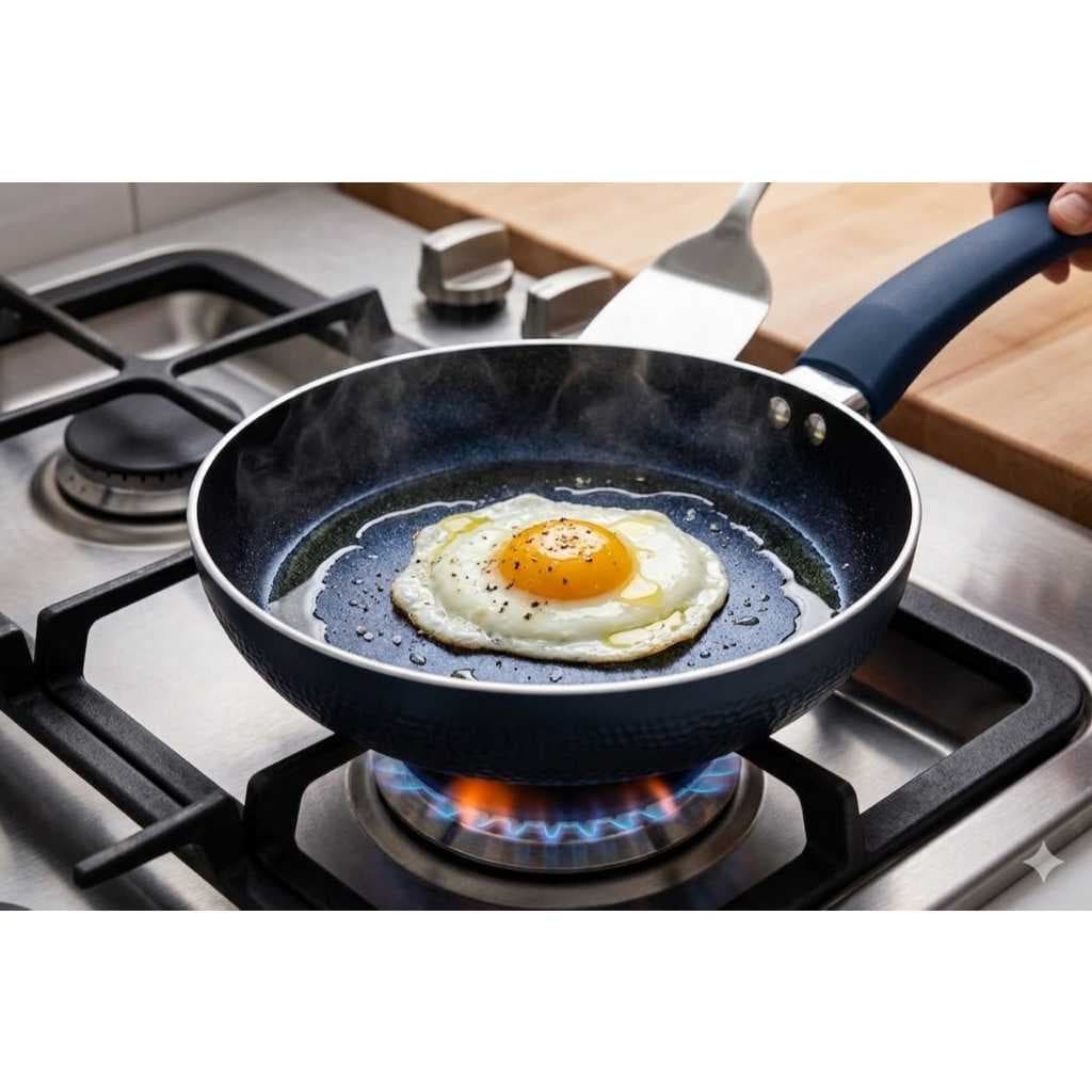Frigideira Cerâmica Antiaderente Aluminio Azul 20 cm Panela