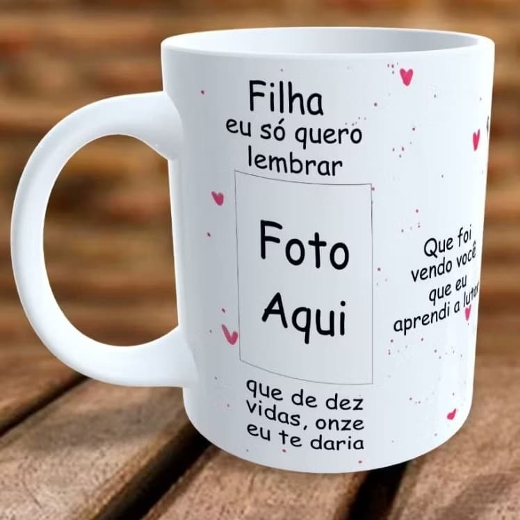 Caneca com Fotos - Eu só quero Lembrar - Caneca Personalizada com fotos