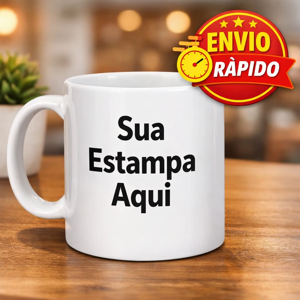 Caneca Personalizada com Foto ou Frase | Presente Criativo 325 ml envio rápido