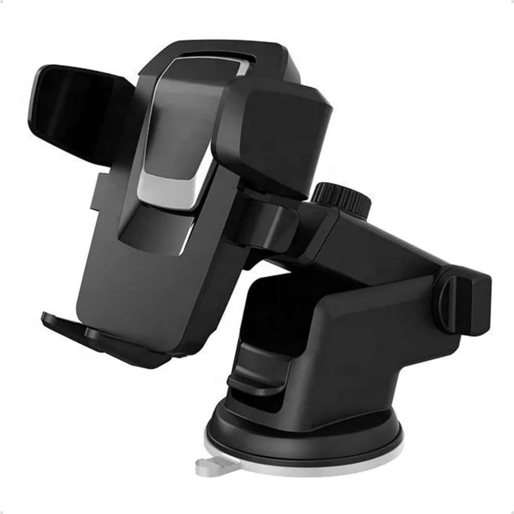 Suporte Universal para Celular e GPS Carro - Ventosa de Silicone, Rotação 360°, Ajuste Fácil