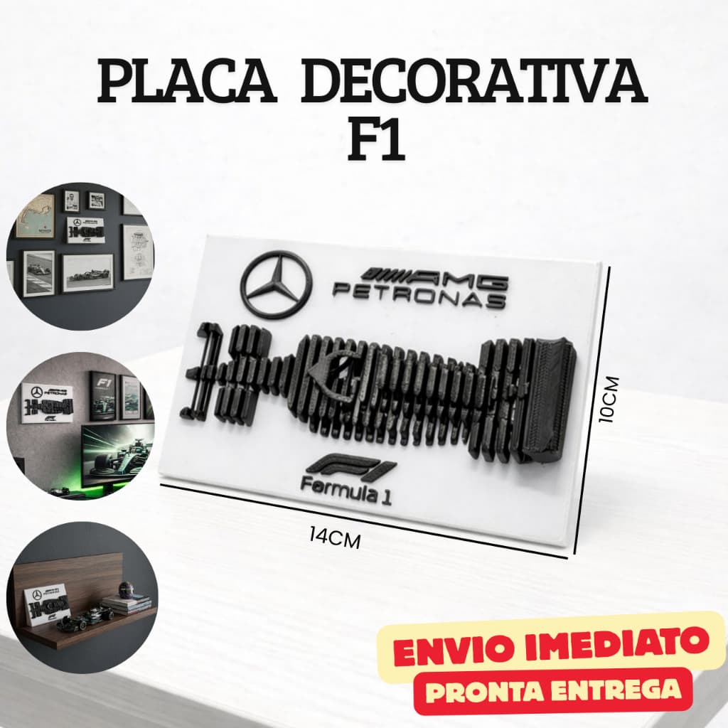 Placa Decorativa F1 em Camadas – Estilo e Velocidade na Sua Decoração