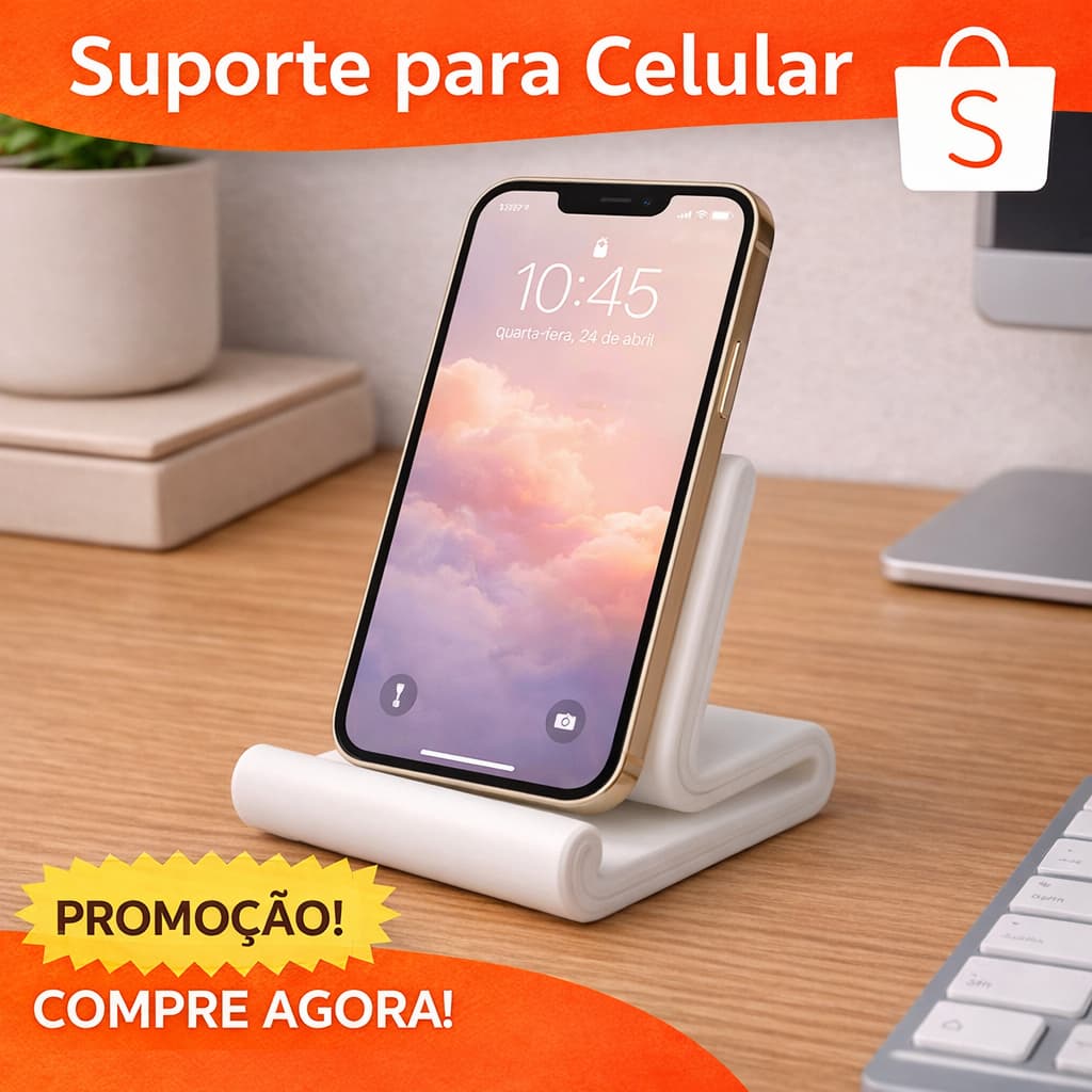 FlexiStand - Suporte de Celular Moderno Minimalista e Seguro
