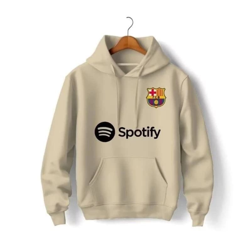 Moletom Barcelona FC Blusa de Frio Canguru Unissex Futebol Europeu Barça Algodão Premium Peluciado