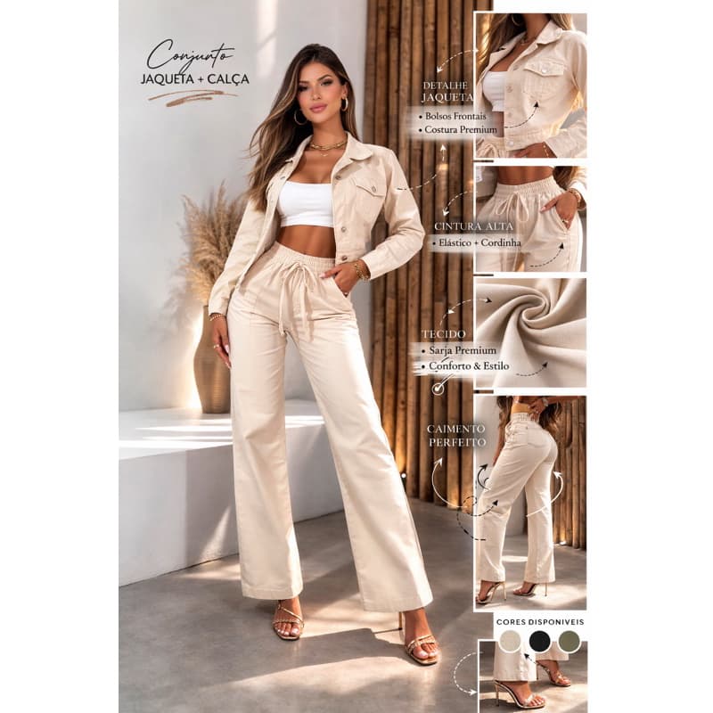 Conjunto Jaqueta + Calça – Elegância que Impõe Presença