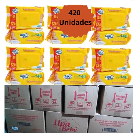 420 Unidades de Lenços Umedecidos Multiuso - Limpeza Prática e Eficiente Marca Upa Bebê