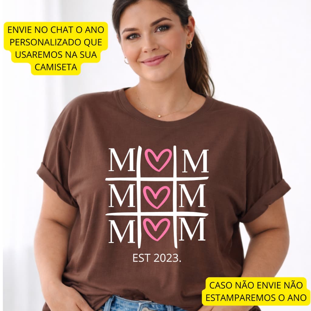 Roupa Especial Para Mamãe Linda Confortável Uso Diário Camiseta Algodão Dia das Mães