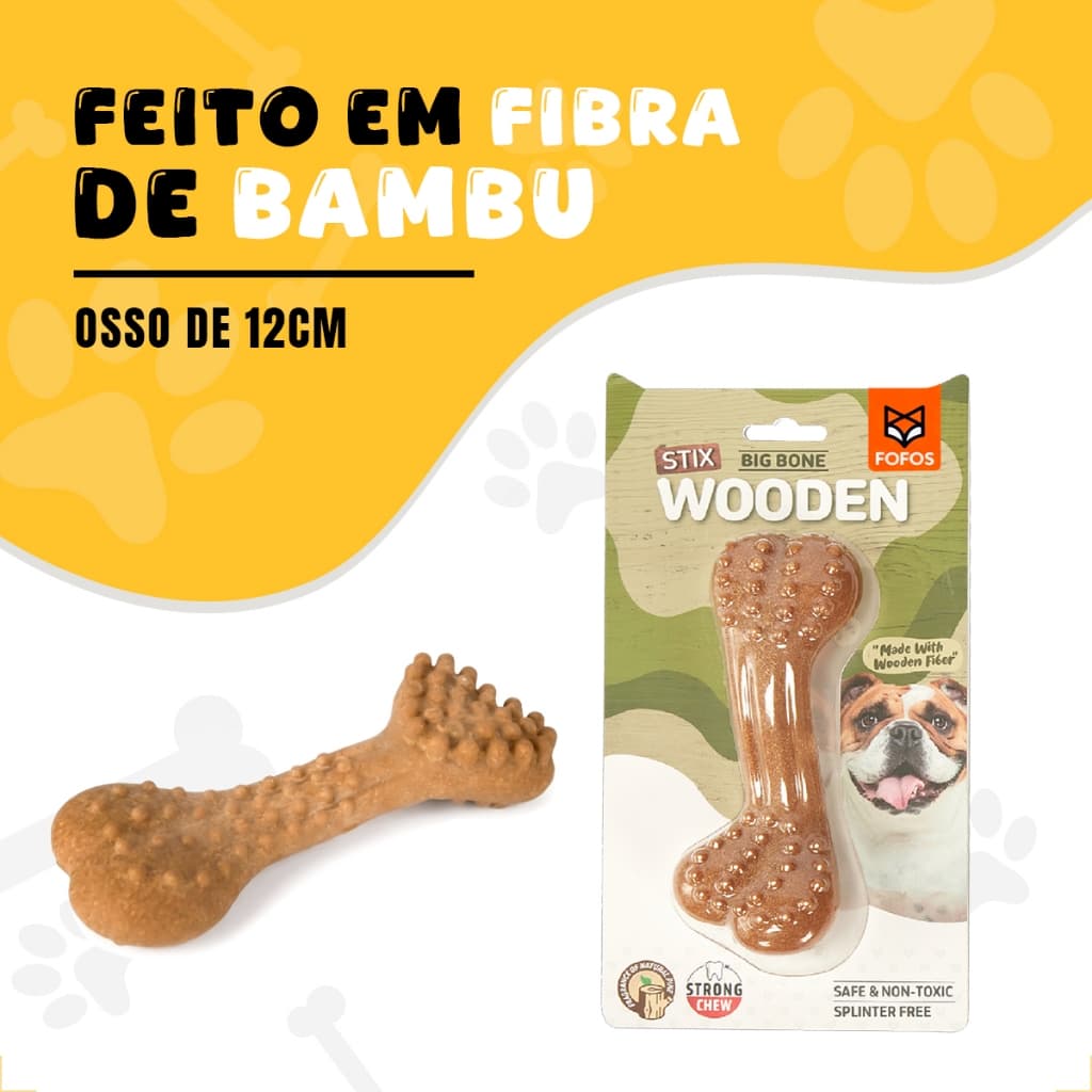 Osso Pet Cães Médios e Grandes Bambu FOFOS - Osso