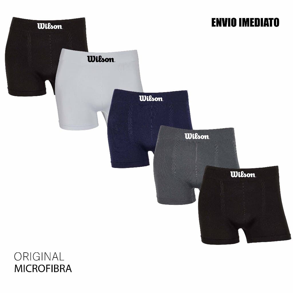 Kit 2 ou 5 cuecas boxer microfibra Original marca Wilson