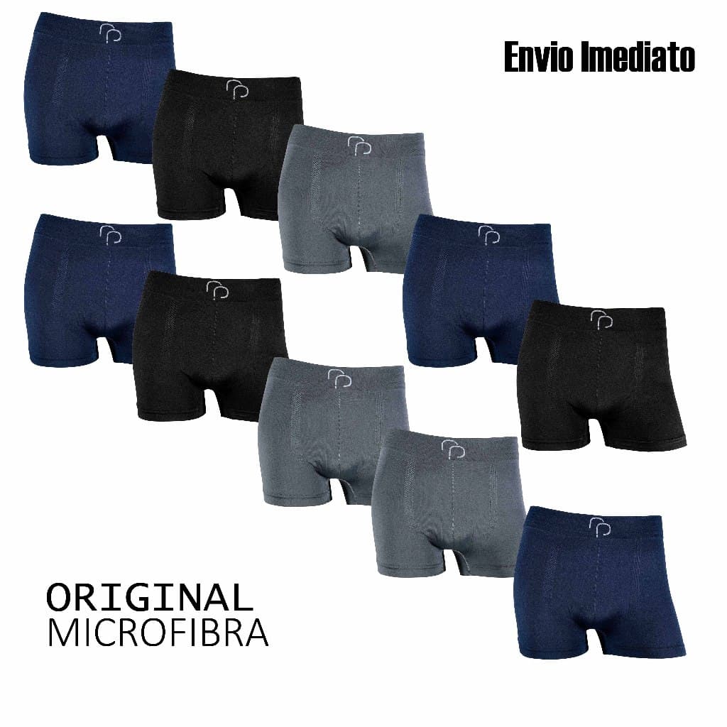 Kit 5 ou 10 cuecas boxer microfibra Original marca Rafa Parize