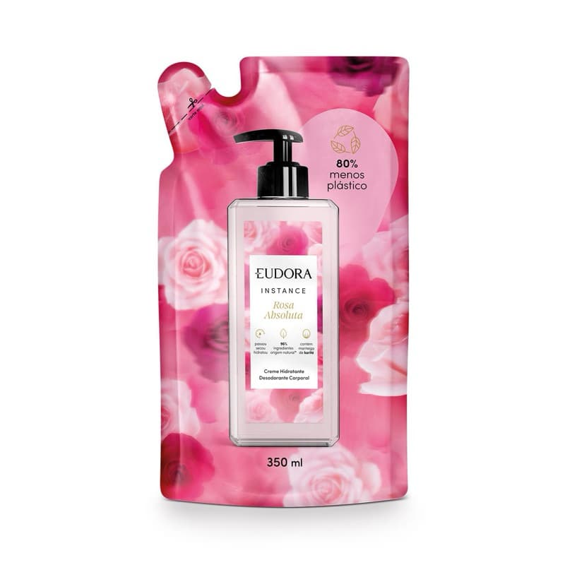 Refil Hidratante Corporal Instance Rosa Absoluta 400ml Eudora Original