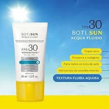 PROTETOR SOLAR ANTISSINAIS FPS 30 BOTI.SUN ACQUA FLUIDO TOQUE SECO