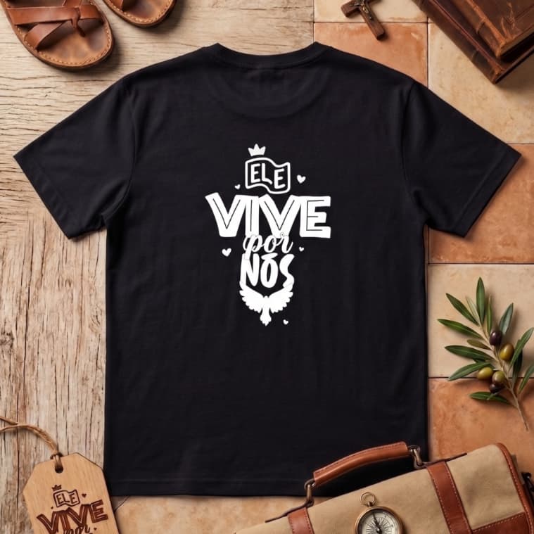 *OFERTA EXCLUSIVA* Camiseta Masculina Premium 100% Algodão Estilo Religioso