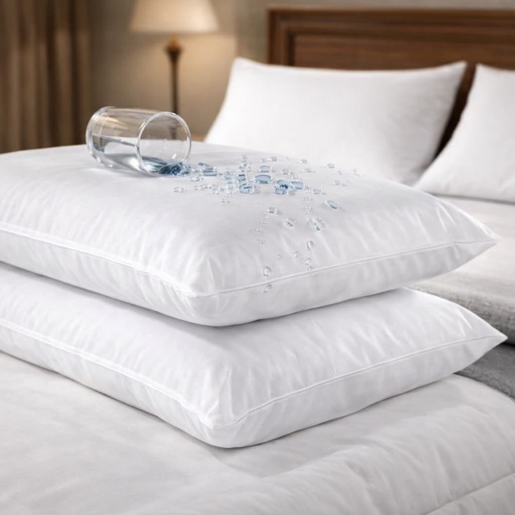 Kit 4 fronha impermeável anti acaro Cor Branco com zíper 70x50 cm