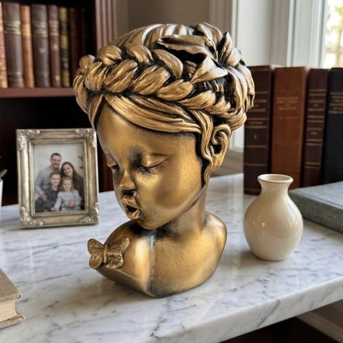 DECORAÇÃO ELEGANTE ESTATUETA BONECA BEIJO BORBOLETA DE LUXO