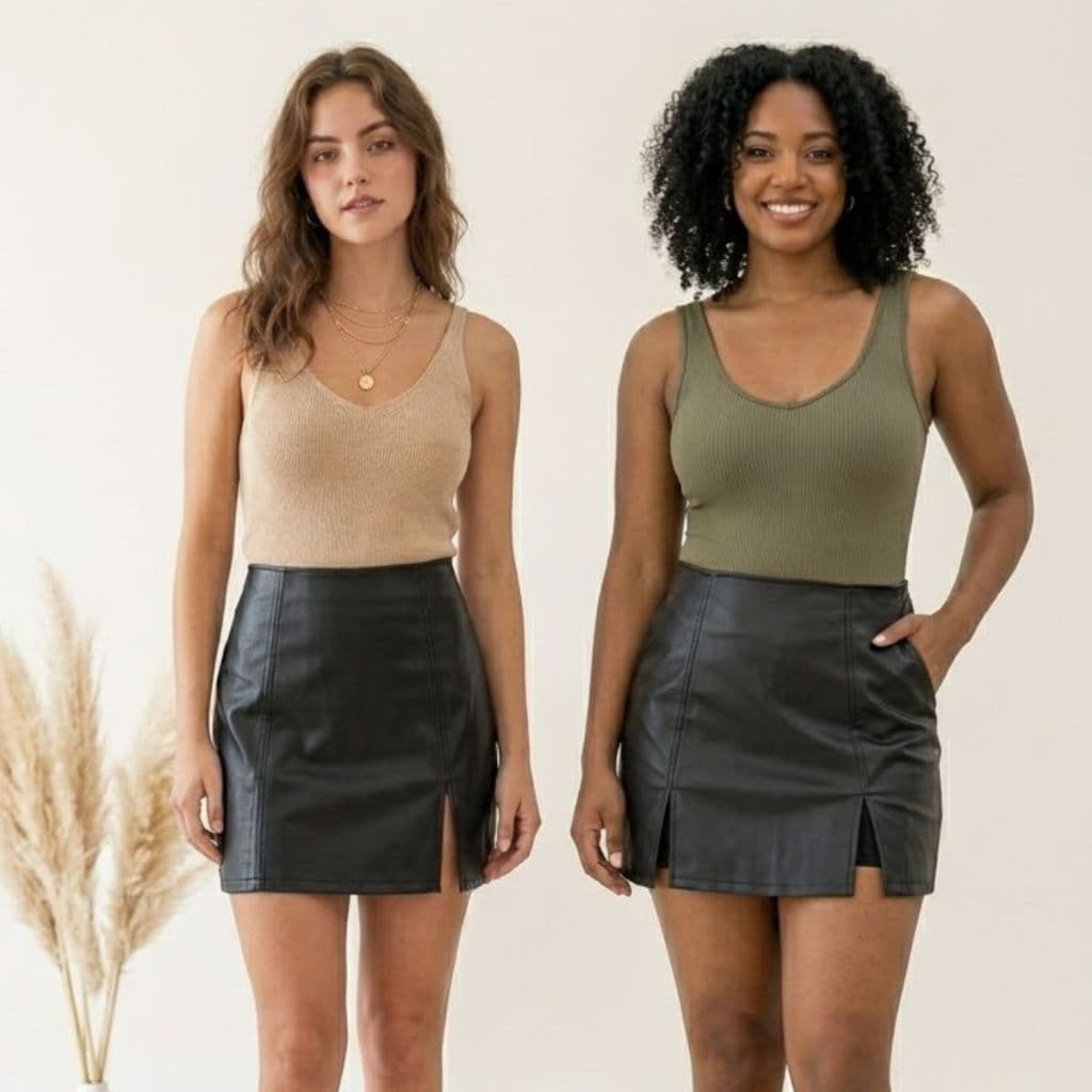 Kit 2 Shorts Saia Feminino Com Aberturas Nas Laterais Estiloso Envio Imediato