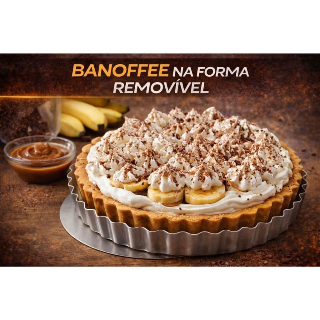 Forma de Torta Fundo Removível Alumínio Base Crespa Desenforma Fácil