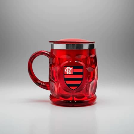 Caneca Térmica Inox 450ml Flamengo Copo Mengão Time Caixa Oficial