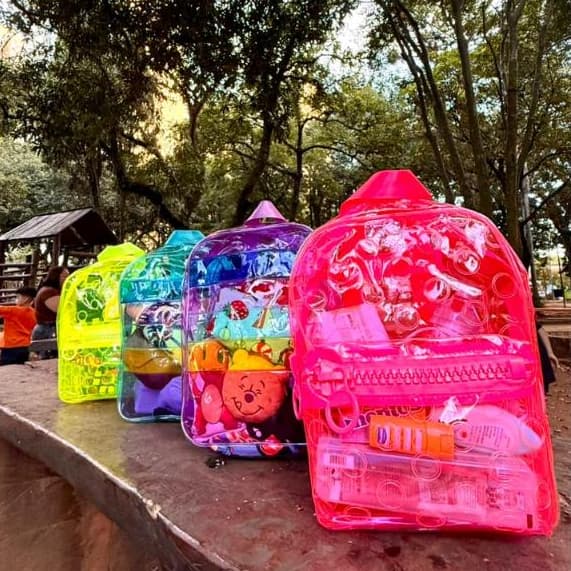 Mochila Infantil Color Bubble Neon Transparente - DAC