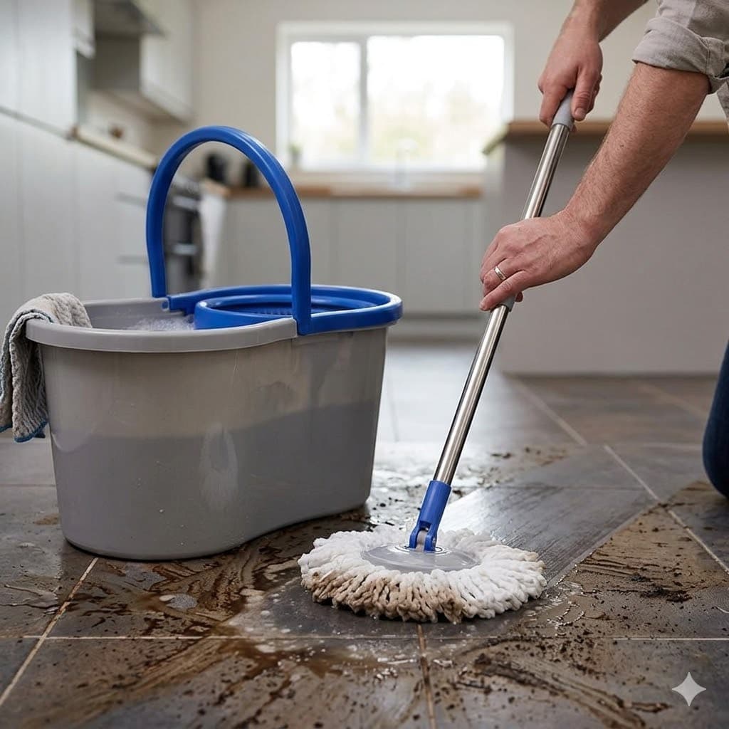 Mop Giratorio 360 Com Balde Duplo Sistema Pratico Eficiente Limpeza Facil