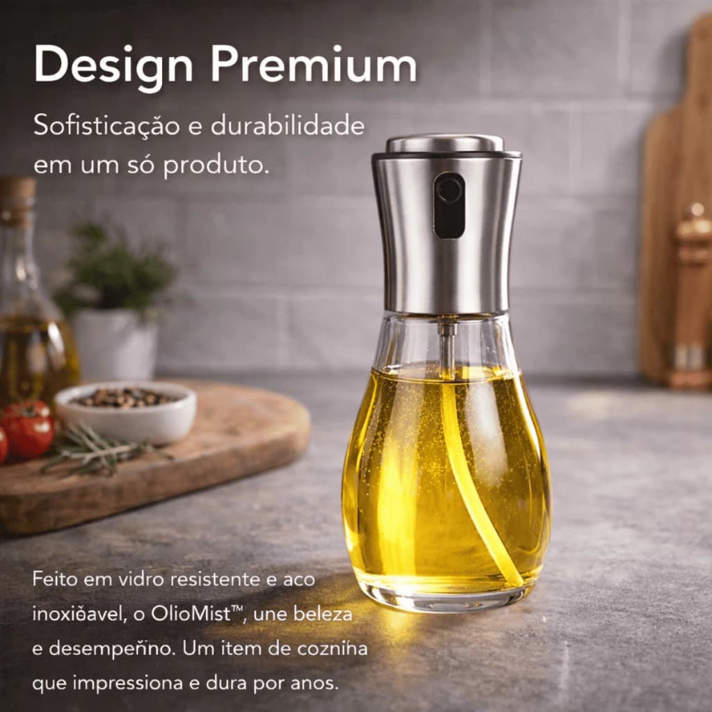 Galheteiro Vidro Spray 200ml para azeite vinagre salada pulverizador prático top cozinha chef