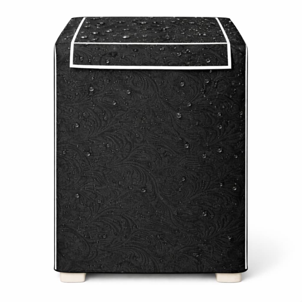 capa para maquina de lavar preta tamanho g panasonic samsung colomarq 12kg a 17 kg flanelada com zíper linha premium