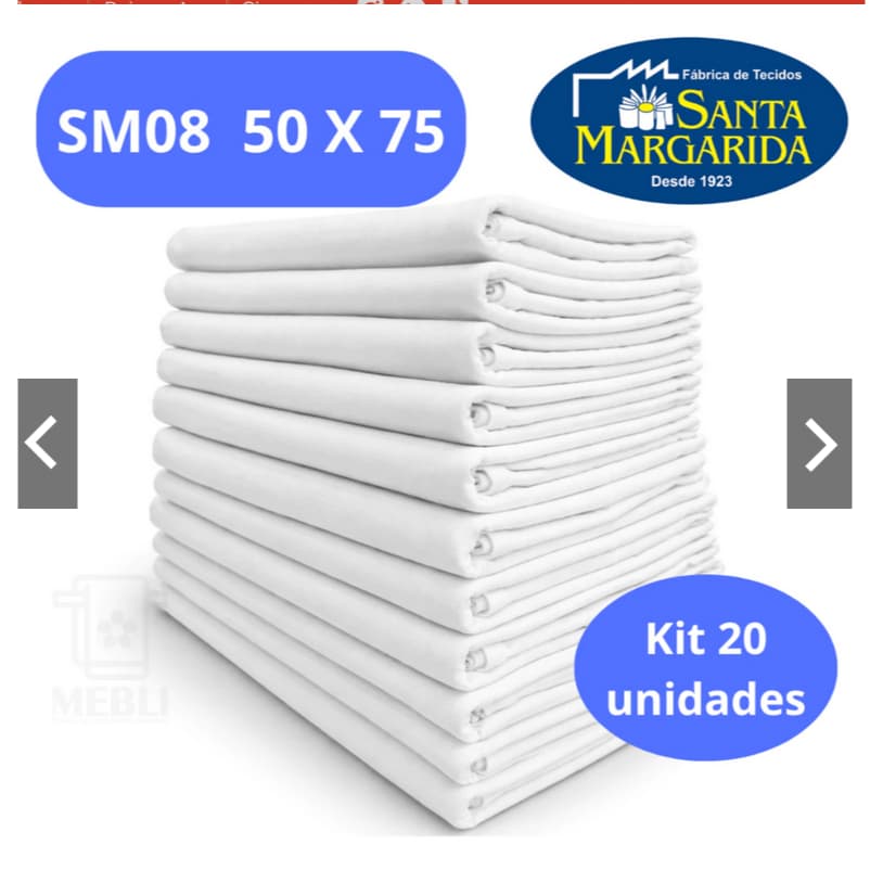 kit 20 unidades pano santa margarida liso macio alta absorcao 50 x 75.