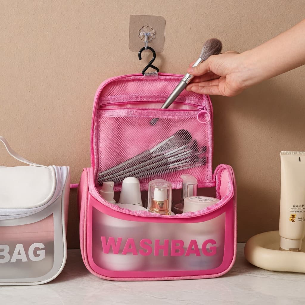 Necessaire Bolsa Viagem Organizadora Mão  com Alça Grande Espaço Academia Maquiagem