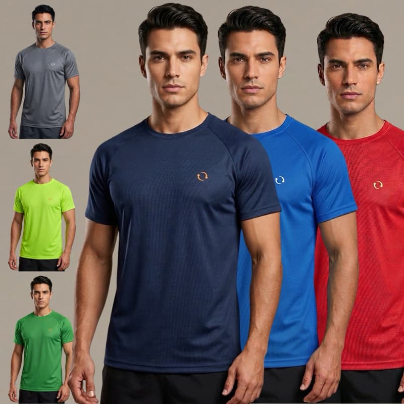 Camiseta Dry Fit Masculina Slim Fit Esportiva Crossfit Treino Academia Camisa de Time Lisa Básica Alta Qualidade Verão