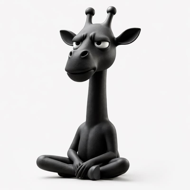 Estátua Girafa Zen Decorativa 10cm | Enfeite Minimalista Sala Quarto Presente Criativo