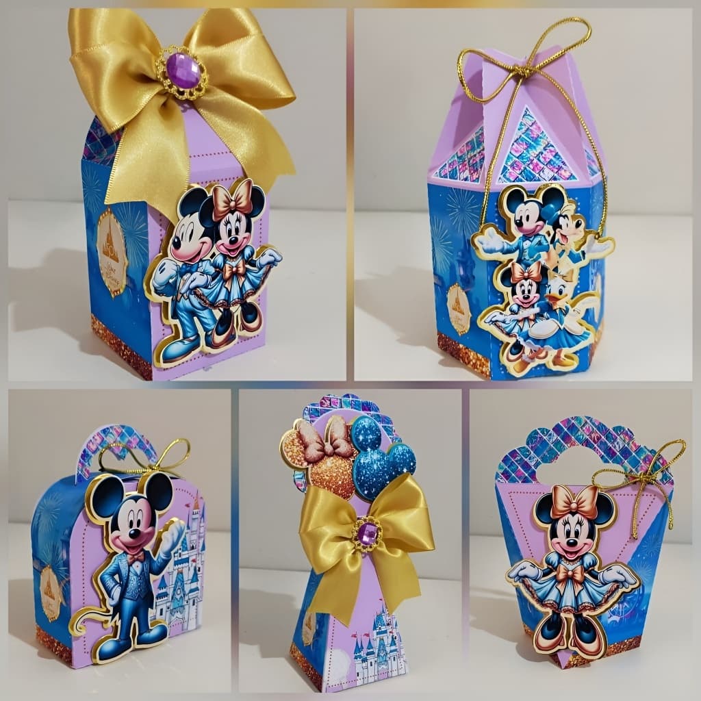 ✨ ENVIO RÁPIDO Kit Festa - Mickey e Minnie Realeza - Papelaria Personalizada - Lembrancinha de Festa