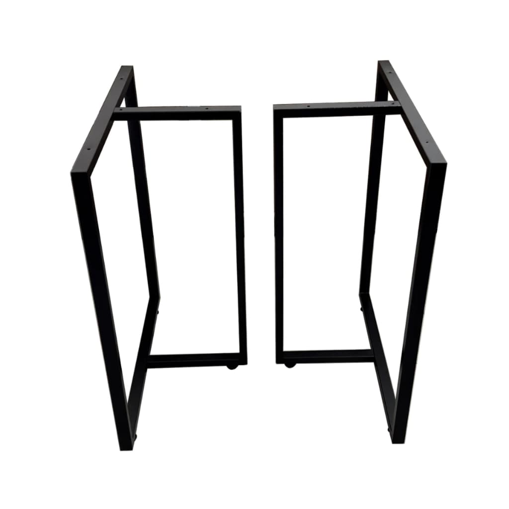 Pé de Mesa Base Para Mesinha Quadrado De Metal Preto Escritório Resistente