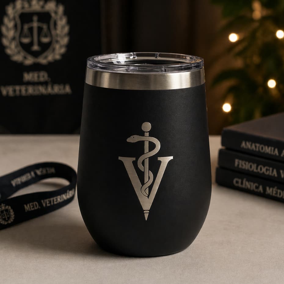 Copo Cuia Inox Térmico Personalizado 360ML Com Tampa Brindes Para Formatura